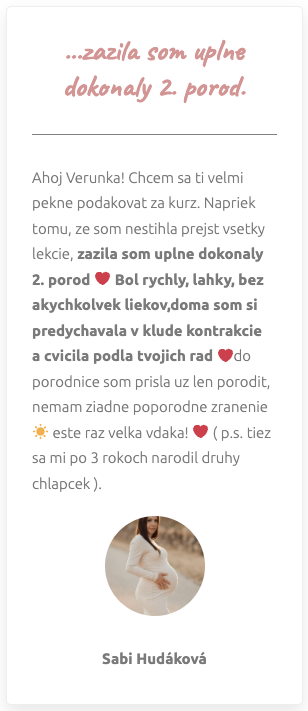 Reference – Sabi Hudáková