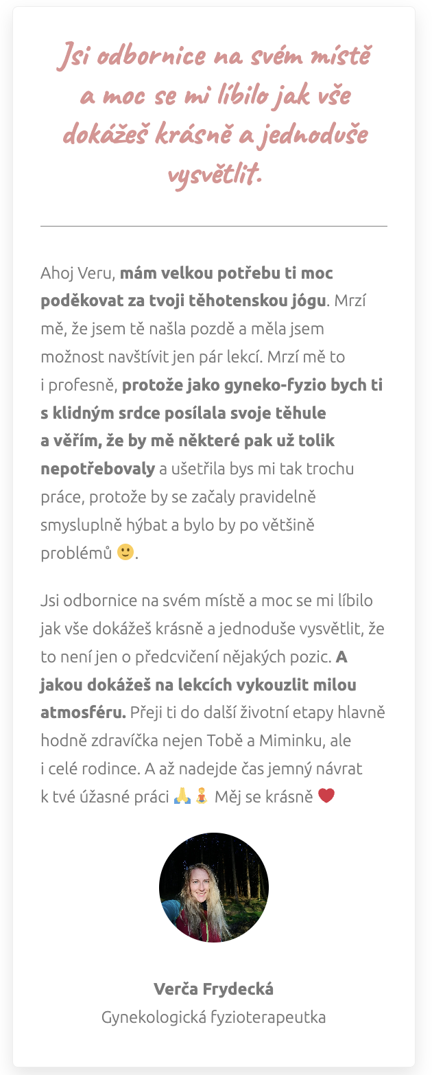 Reference – Verča Frydecká