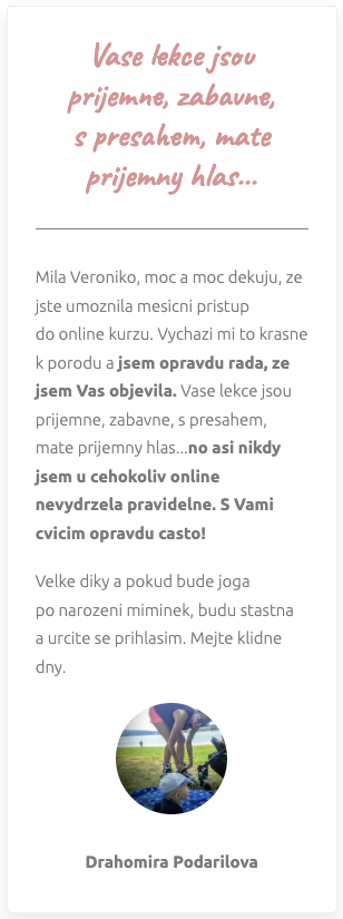 Reference – Drahomíra Podařilová