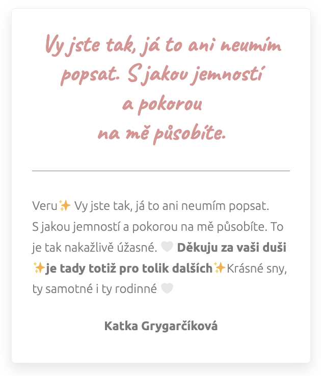 Reference – Katka Grygarčíková