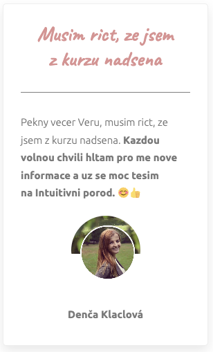 Reference – Denča Kleclová