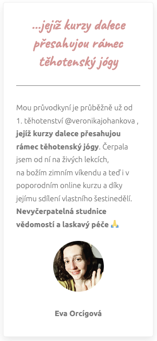 Reference – Eva Orcígová