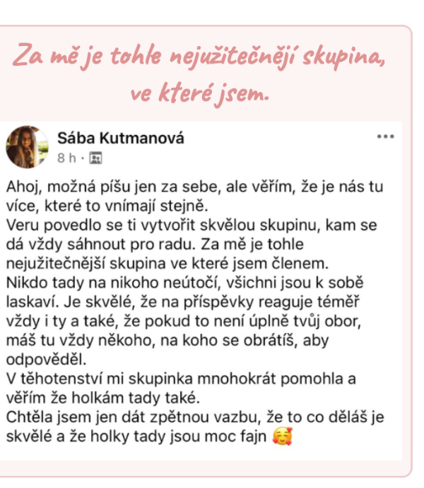 Reference ze skupiny Dvě duše na jógamatce SPOLU – Sába Kutmanová
